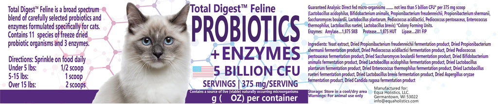 Total Digest Feline™ Probiotics and Enzymes