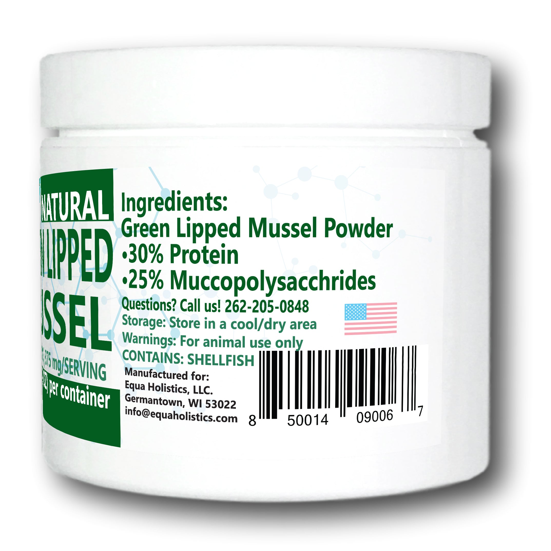 Green Lipped Mussel Powder Joint Supplement – Equa Holistics
