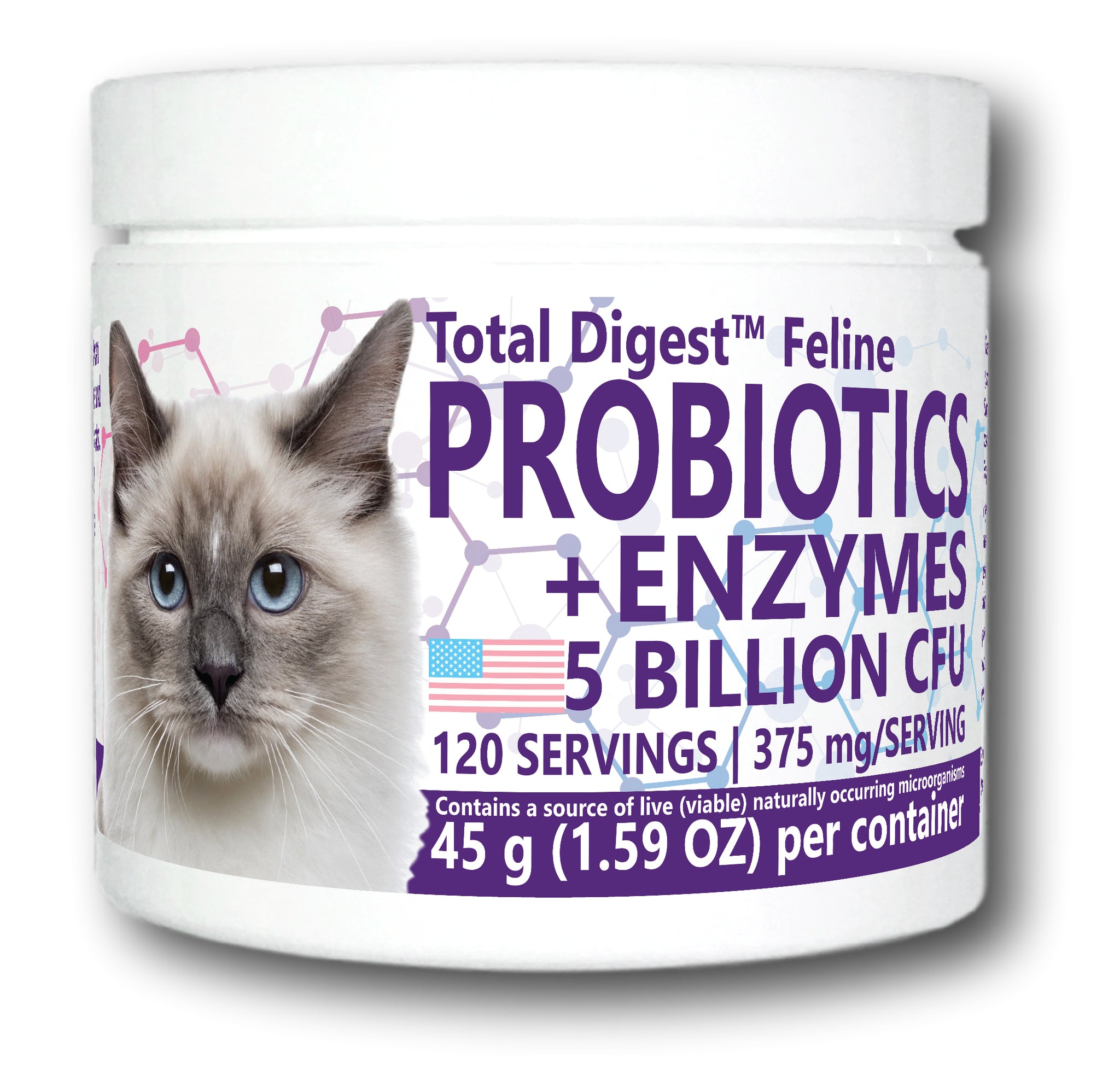 Total Digest Feline Probiotics and Enzymes Equa Holistics